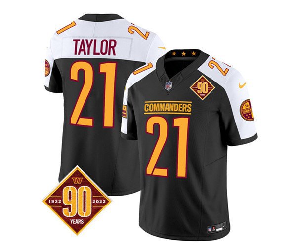 Men's Commanders Sean Taylor Black White 2023 F.U.S.E. 90th Anniversary Football Jersey