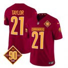 Men's Commanders Sean Taylor Burgundy 2023 F.U.S.E. 90th Anniversary Vapor Jersey