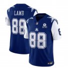 Mens Cowboys CeeDee Lamb Vapor F.U.S.E. With 1960 Patch Jersey Blue