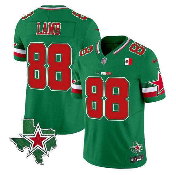 Men's Dallas Cowboys CeeDee Lamb Green 2024 F.U.S.E. Mexico Vapor Jersey