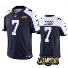 Men's Dallas Cowboys Trevon Diggs Navy White 2023 F.U.S.E. NFC East Champions Patch Jersey