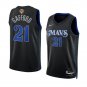 Men's Dallas Mavericks Daniel Gafford Black 2024 Finals City Edition Basketball Jersey