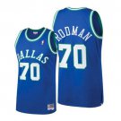 Men's Dallas Mavericks Dennis Rodman Blue Throwback Jersey