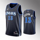 Mens Dallas Mavericks Greg Brown III Black 2023-24 City Edition Swingman Jersey