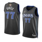 Men's Dallas Mavericks Luka Doncic Black 2024 Finals City Edition Basketball Jersey