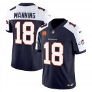 Men's Denver Broncos #18 Peyton Manning Navy 2024 F.U.S.E. With 4-Star C Patch Jersey