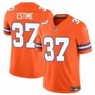 Mens Denver Broncos Audric Estime Orange 2024 F.U.S.E. Throwback Football Jersey