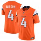 Men's Denver Broncos Zach Wilson Orange 2024 F.U.S.E. Vapor Limited Jersey