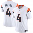 Men's Denver Broncos Zach Wilson White 2024 F.U.S.E. Vapor Limited Jersey