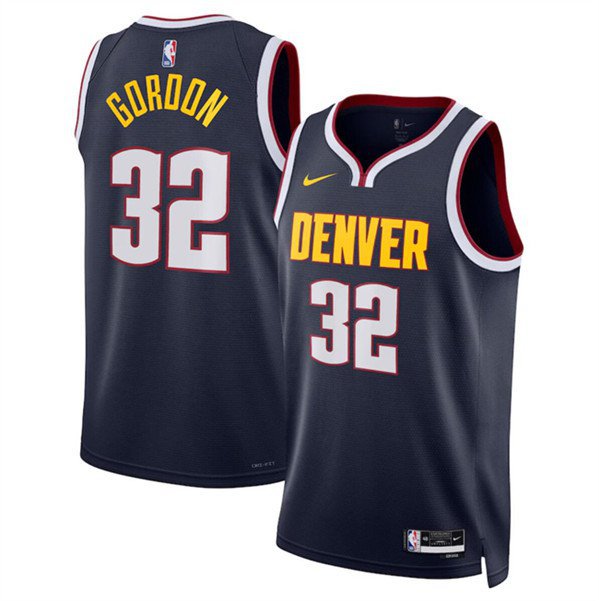 Men's Denver Nuggets Aaron Gordon Navy 2024 Icon Edition Stitched Basketball Jersey