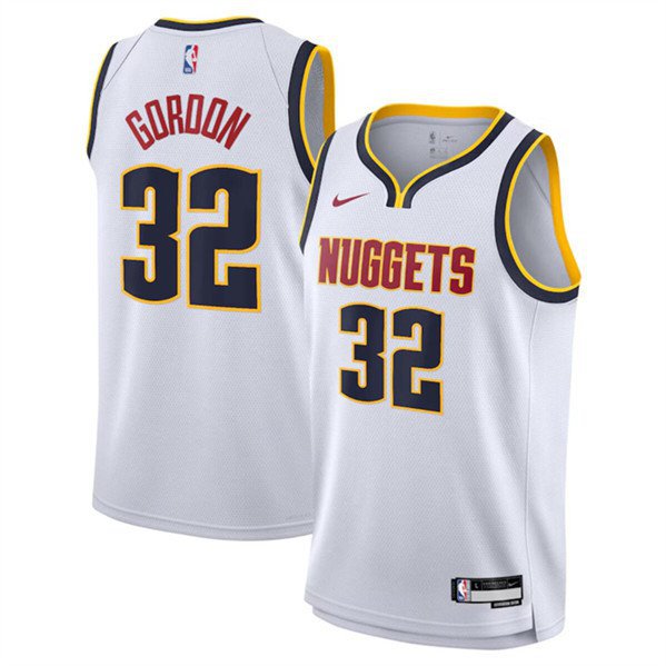 Men's Denver Nuggets Aaron Gordon White 2024 Association Edition Stitched Basketball Jersey