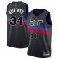 Men's Detroit Pistons Bobi Klintman Black 2024 Statement Edition Stitched Jersey