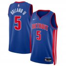 Men's Detroit Pistons Ron Holland II Blue 2024 Draft Icon Edition Stitched Jersey