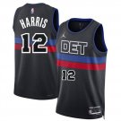Men's Detroit Pistons Tobias Harris Black 2024 Statement Edition Basketball Jersey