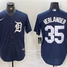 Mens Detroit Tigers Justin Verlander Navy Cool Baseball Jersey