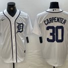 Men's Detroit Tigers Kerry Carpenter White Cool Base Stitched Jersey