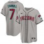 Men's Diamondbacks Active Player Corbin Carroll Gray 2024 Cool Base Jersey
