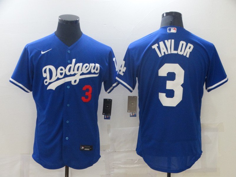 Men's Dodgers Chris Taylor Flex Baseball Jersey royal