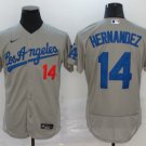 Men's Dodgers Enrique Hernandez Flex Baseball Jersey Gray