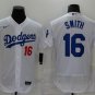 Mens Dodgers Will Smith Flex Base Jersey White