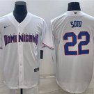 Men's Dominican Republic Baseball Juan Soto 2023 White World Baseball Classic Jersey