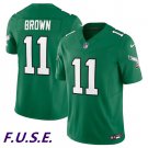 Men's Eagles A.J. Brown Green 2023 F.U.S.E. Vapor Limited  Retro Jersey