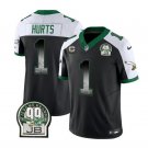 Men's Eagles Jalen Hurts Black 2023 F.U.S.E. Throwback Jersey