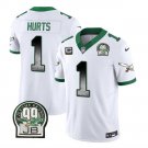 Men's Eagles Jalen Hurts White 2023 F.U.S.E. Throwback Football Jersey