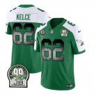 Men's Eagles Jason Kelce Green 2023 F.U.S.E. Throwback Jersey