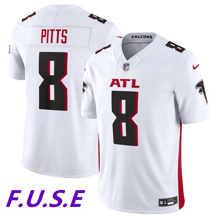 Men's Falcons Kyle Pitts White 2023 F.U.S.E. Limited Stitched Football Jersey