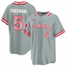 Mens Freddie Freeman Canada Baseball 2023 World Baseball Classic Jersey Gray