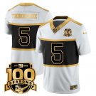 Men's Giants Kayvon Thibodeaux White Gold 100TH Season Commemorative Patch Jersey