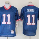 Men's Giants Phil Simms Blue Throwback Football Stitched Jersey