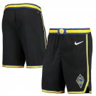 Men's Golden State Warriors Stitched Black Basketball Pockets Shorts