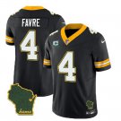 Men's Green Bay Packers Brett Favre Black 2023 F.U.S.E. Home Patch Vapor Jersey
