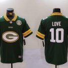 Men's Green Bay Packers Jordan Love Green Big Logo With Patch Vapor Jersey