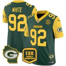 Men's Green Bay Packers Reggie White Green 2024 F.U.S.E. 13 Time World Champions Patch Jersey
