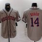 Men's Houston Astros Mauricio Dubon Grey With Patch Cool Base Stitched Baseball Jersey