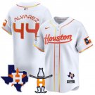 Men's Houston Astros Yordan Alvarez White Houston Rodeo Patch Vapor Premier Jersey
