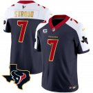 Men's Houston Texans C.J. Stroud Navy White 2023 F.U.S.E. With 1-Star C Patch Jersey