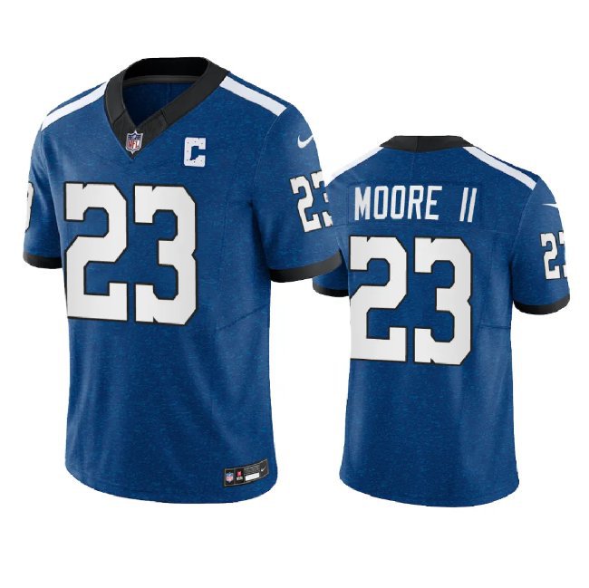 Men's Indianapolis Colts Kenny Moore II Royal 2023 F.U.S.E. Indiana Nights Jersey