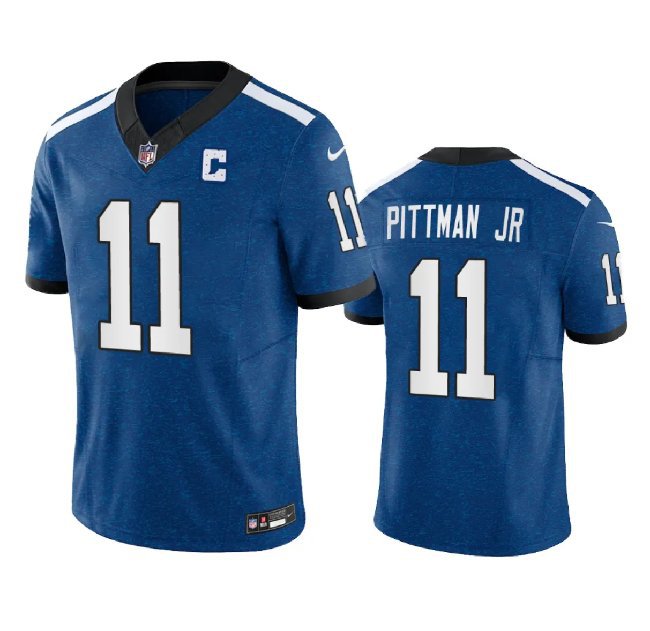 Men's Indianapolis Colts Michael Pittman Jr. Royal 2023 FUSE Indiana Nights Jersey