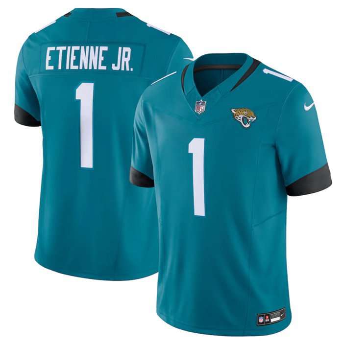Men's Jacksonville Jaguars Travis Etienne Jr. Vapor 2023 F.U.S.E. Limited Jersey Teal