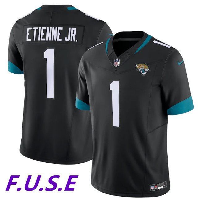 Men's Jaguars Travis Etienne Jr. Black 2023 F.U.S.E Limited Football Jersey