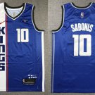 Men's Kings #10 Domantas Sabonis City Basketball Jersey Blue 2024