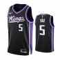 Men's Kings De'Aaron Fox Stitched Basketball Icon Jersey Black 2023