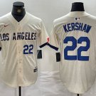 Men's Los Angeles Dodgers Clayton Kershaw Number Cream 2024 City Connect Jersey