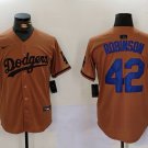Men's Los Angeles Dodgers Jackie Robinson Olive Cool Base Limited Stitched Jersey