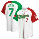 Men's Los Angeles Dodgers Julio Urias White Mexican Heritage Cool Base Stitched Jersey