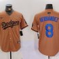 Men's Los Angeles Dodgers Kike Hernandez Olive Cool Base Limited Stitched Jersey
